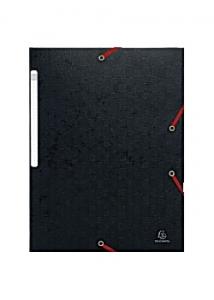 Exacompta Gummibandsmapp 3-klaff A4 600g svart