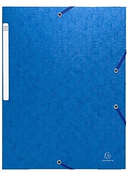 Exacompta Gummibandsmapp 3-klaff A4 600g blå