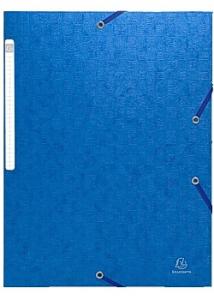 Exacompta Gummibandsmapp 3-klaff A4 600g blå