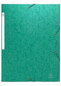 Exacompta Gummibandsmapp 3-klaff A4 600g grön