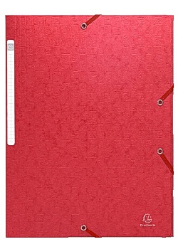 Exacompta Gummibandsmapp 3-klaff A4 600g röd