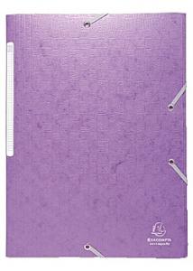 Exacompta Gummibandsmapp 3-klaff A4 600g lila