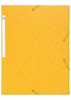 Exacompta Gummibandsmapp 3-klaff A4 600g gul