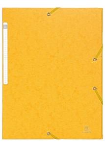 Exacompta Gummibandsmapp 3-klaff A4 600g gul
