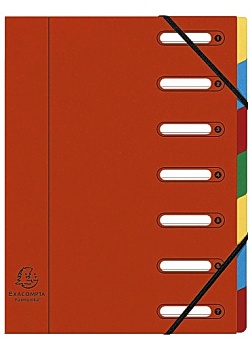 Exacompta Sorteringsmapp 7-flik röd