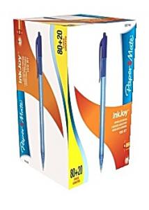 Paper Mate Kulpenna Inkjoy 100 RT M Blå (fp om 100 st)