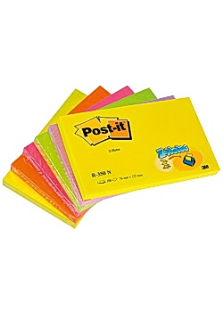 Post-it® Notes Z-block 76x127mm neon (fp om 6 st)