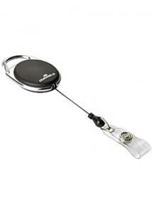 Durable Korthållare yoyo svart knap (fp om 10 st)