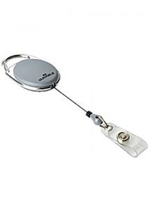 Durable Korthållare yoyo grå m.knap (fp om 10 st)