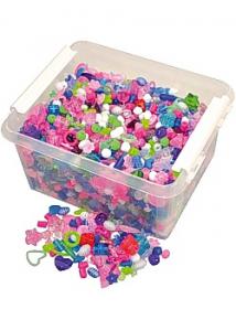 Plastpärlor storsats (fp om 3000 st)