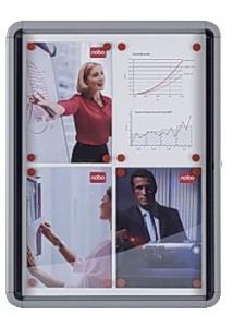 Nobo Glasskåp utomhusbruk magnetisk 9xA4