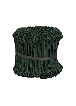 ABENA Säcktråd plastad grön 15 cm lång (fp om 1000 st)
