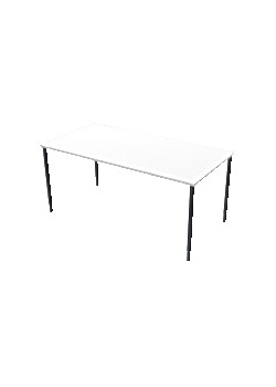 LANAB DESIGN Bord fristående 160x80cm vitlam/svart