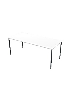 LANAB DESIGN Bord fristående 180x80cm vitlam/svart