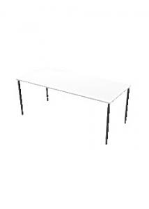 LANAB DESIGN Bord fristående 180x80cm vitlam/svart