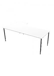 LANAB DESIGN Bord Höger 200x120cm vitlaminat/svart