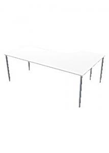 LANAB DESIGN Bord Vänster 200x120cm vitlaminat/grå