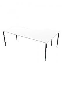 LANAB DESIGN Bord Vänster 200x120cm vitlaminat/svart