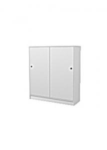 LANAB DESIGN Skåp B1200 3xA4 skjutdörrar H132,5cm vit