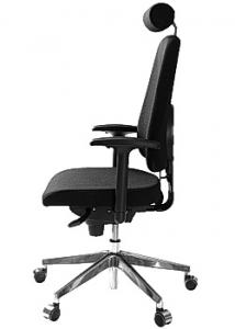 LANAB DESIGN Kontorsstol LD6340Deluxe svart m svankst