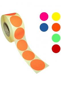 Etikett rund 40mm blå (rulle om 500 st)