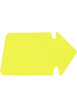 Textkartong pil fluor gul 130x90mm (fp om 25 st)