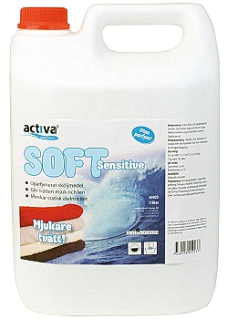Activa Sköljmedel Soft Sens. Oparfym. 5 L (flaska om 5 l)