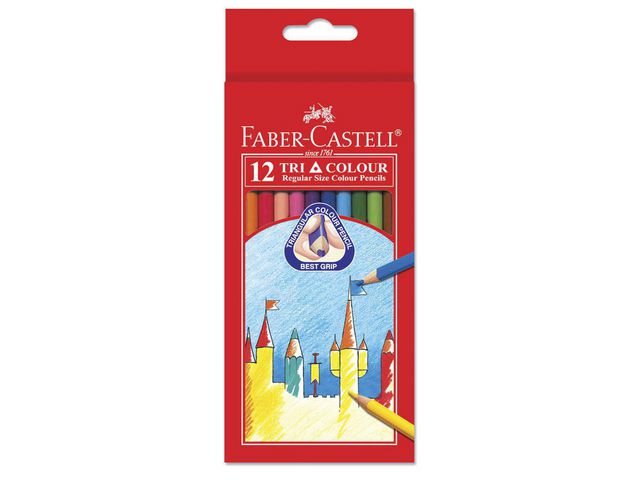 Färgpenna Tri Color Pencil Long 12x5/fp