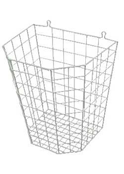 Papperskorg plastad tråd 24L vit