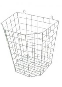 Papperskorg plastad tråd 24L vit