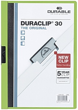 Durable Klämmapp Duraclip 2200 A4 3mm grön