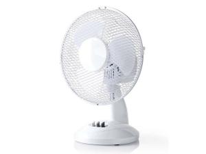 Bordsfläkt NEDIS 23 cm 22W plast vit