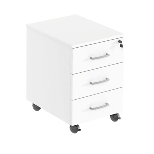 Hurts mobil 3 lådig, djup 450mm vit