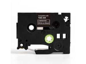 Tape 18mm TZe-345 Vit på Svart
