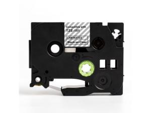 Tape 24mm TZe-151 Svart på Klar