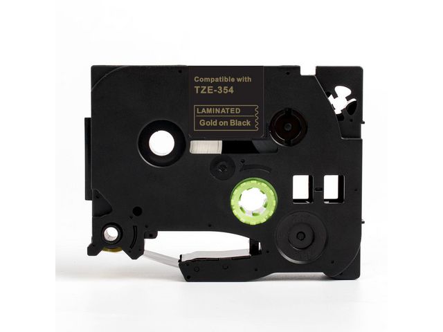 Tape 24mm TZe-354 Guld på Svart