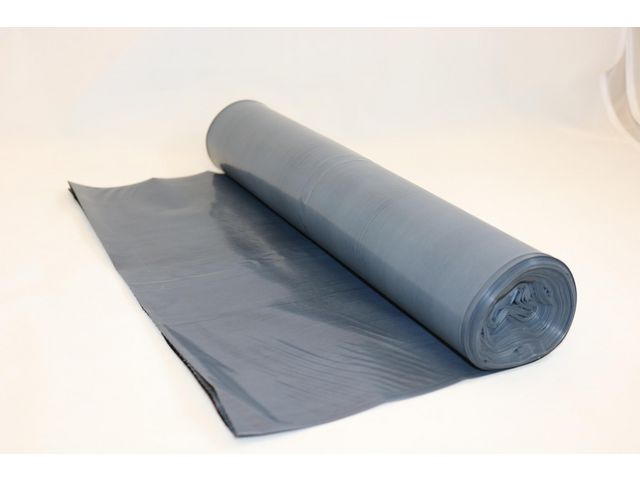 Plastsäck byggsäck LD 125L 90my grå10/R