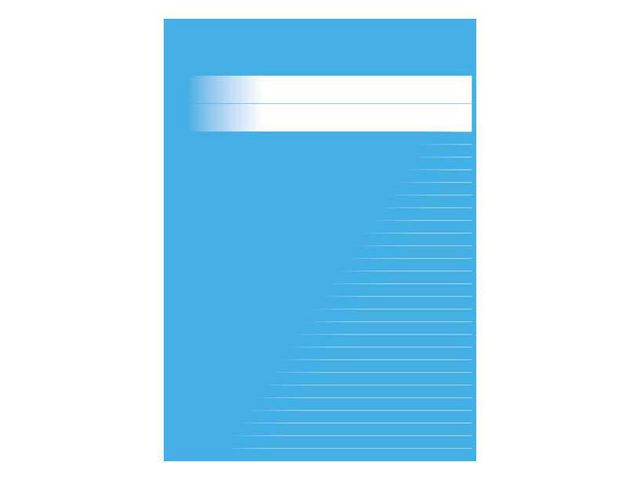 Skrivhäfte 17x21cm linj. 8,5mm mellanblå