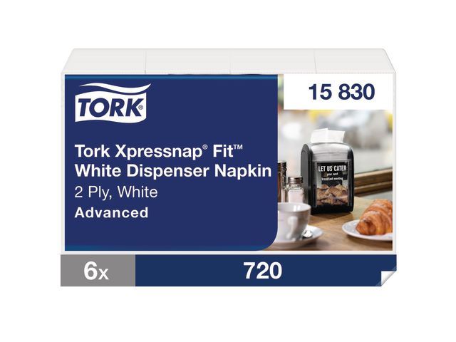 Servett TORK Xpressnap N14 vit 120/FP