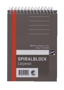 Spiralblock A7 60g 50 blad linjerat