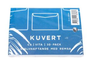 Kuvert Konsument C6 Vit Remsa 50/FP