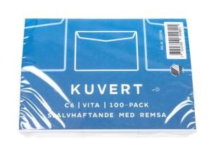 Kuvert Konsument C6 Vit Remsa 100/FP