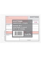 Blankett kvittens A6L 2x50 blad kopia