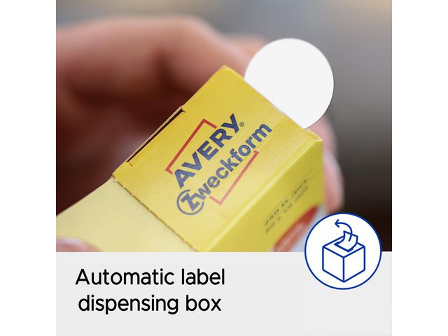 Etikett AVERY UNHAPPY SMILEY RED 250/FP