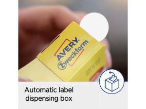 Etikett AVERY UNHAPPY SMILEY RED 250/FP