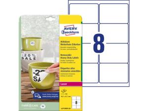 Etikett AVERY H/DUTY LAB WH 160/FP