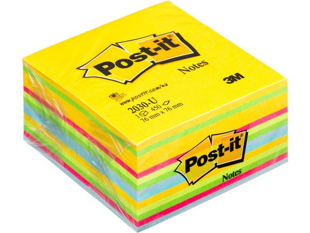 Notes POST-IT kub 76x76 450bl u.colours