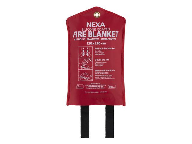 Brandfilt Silikon 120x120cm Röd