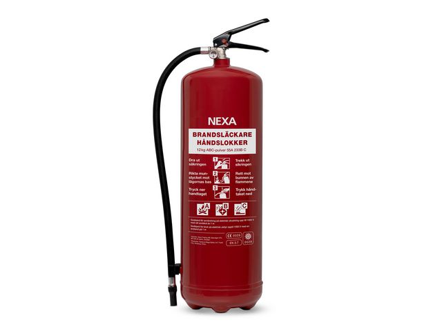 Brandsläckare NEXA 12kg pulver Röd 55A