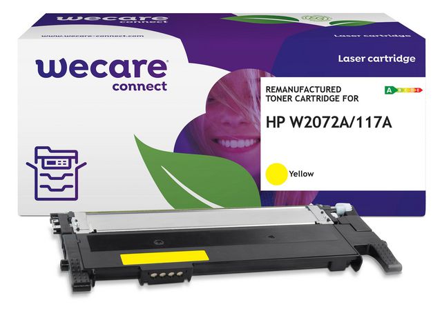 Toner WECARE HP W2072A 117A 1K gul